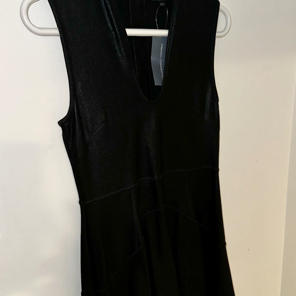 FRENCH CONNECTION Neoprene Inspired Biker Dress - Black - Picture 4 of 8